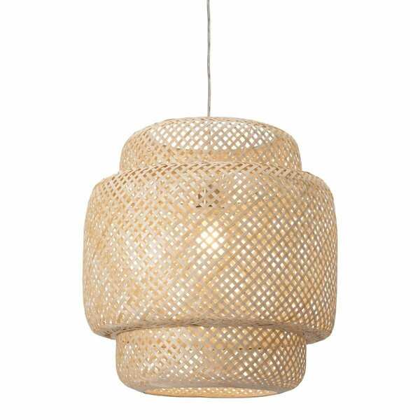 Homeroots Natural Boho Weave Ceiling Lamp 391924